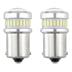 Amio - R5W/R10W 12/24V BA15s 24+6xSMD3030 CAN-BUS ΔΙΑΘΛΑΣΗΣ (ΜΟΝΟΠΟΛΙΚΟ/ΦΟΥΝΤΟΥΚΙ) LED - 2ΤΕΜ. (02448/AM)