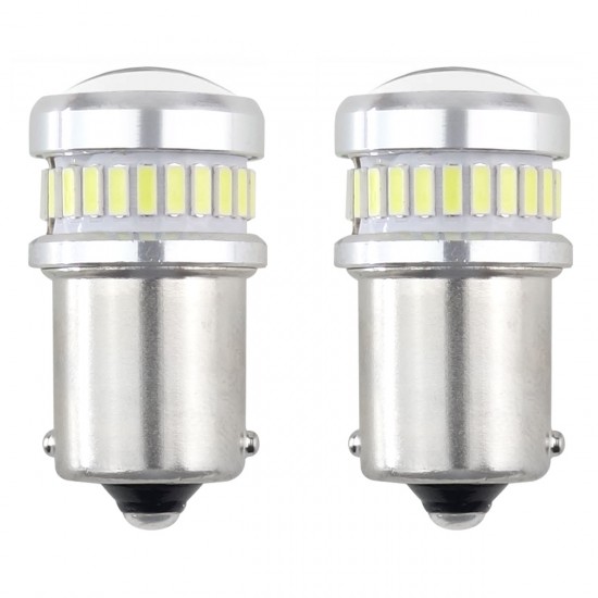 Amio - R5W/R10W 12/24V BA15s 24+6xSMD3030 CAN-BUS ΔΙΑΘΛΑΣΗΣ (ΜΟΝΟΠΟΛΙΚΟ/ΦΟΥΝΤΟΥΚΙ) LED - 2ΤΕΜ. (02448/AM)