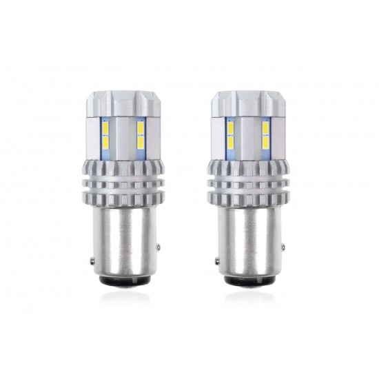 Amio - P21/5W BAY15d 12/24V 22 LED SMD ULTRABRIGHT 3020 CANBUS ΛΕΥΚΟ 2ΤΕΜ. (02450/AM)