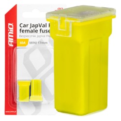 Amio - ΑΣΦΑΛΕΙΕΣ JapVal PAL ΜΙΝΙ 17mm ΘΗΛΥΚΕΣ 60A ΣΕ ΚΙΤΡΙΝΟ ΧΡΩΜΑ - 2 Τεμ. (03447/AM)