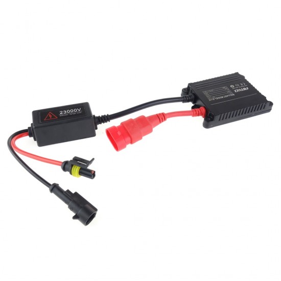 Amio - Kit Λάμπες Xenon H7M 6000K 35W 12V με SLIM ballast για ισχυρό λευκό φωτισμό δρόμου και σταθερή απόδοση με μεταλλική βάση και εύκολη εγκατάσταση - 1 Σετ (01949/AM)