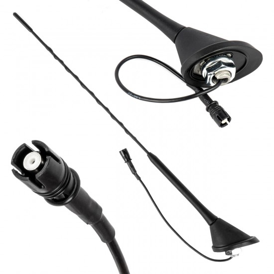 Amio - ΚΕΡΑΙΑ ΟΡΟΦΗΣ ANT11 45.4 cm ΜΕ ΚΑΛΩΔΙΟ 20cm ΚΑΙ ΦΙΣΑ RAKU-2 UNIVERSAL ΜΑΥΡΗ - 1 ΤΕΜ. (04155/AM)