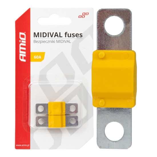 Amio - ΑΣΦΑΛΕΙΕΣ MIDIVAL 60A - 2 Τεμ. (03476/AM)