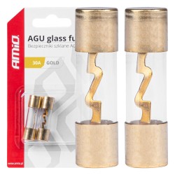 Amio - ΑΣΦΑΛΕΙΕΣ ΓΥΑΛΙΝΕΣ AGU AGU 30A 38x10,3mm - 2 ΤΕΜ. (03484/AM)