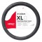 Amio - ΚΑΛΥΜΜΑ ΤΙΜΟΝΙΟΥ ΑΠΟ ΤΕΧΝΟΔΕΡΜΑ 41-43CM SWC-48-XL ΣΕ ΜΑΥΡΟ ΧΡΩΜΑ ΜΕ ΜΑΥΡΕΣ ΡΑΦΕΣ - 1 ΤΕΜ. (03548/AM)