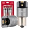 Amio - ΛΑΜΠΑΚΙΑ PY21W BAU15s 12/24V 6.000K 2xSMD LED FULL CAN-BUS ΠΟΡΤΟΚΑΛΙ PRO SERIES - 2 Τεμ. (03594/AM)