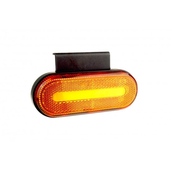 Amio - ΦΩΣ ΟΓΚΟΥ ΦΟΡΤΗΓΟΥ LED ΠΟΡΤΟΚΑΛΙ ΟΒΑΛ 10-30V 124x49x22mm ΑΔΙΑΒΡΟΧΟ OM-01-O 1ΤΕΜ. (02374/AM)