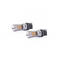 Amio - WY21W T20 12/24V 6,2W 800lm LED 24xSMD3030 CAN-BUS ΚΙΤΡΙΝΟ 18x56mm 2ΤΕΜ. (02393/AM)