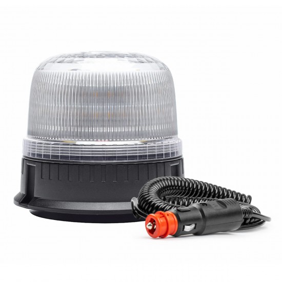 Amio - ΦΑΡΟΣ DIAMONT W25M ΜΕ ΛΕΥΚΟ ΚΑΠΑΚΙ 12/24V 24xSMD LED ΠΟΡΤΟΚΑΛΙ ΜΑΓΝΗΤΙΚΟΣ ΦΙΣ ΑΝΑΠΤΗΡΑ 131x126mm - 1 ΤΕΜ. (03340/AM)