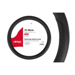 Amio - Κάλυμμα Τιμονιού 37-39cm SWC-17 Μαύρο/Carbon - Άνεση Οδήγησης & Βελτιωμένος Έλεγχος - 1 Τεμ (01694/AM)