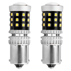 Amio - ΛΑΜΠΑΚΙΑ ΜΟΝΟΠΟΛΙΚΑ LED ΛΕΥΚΑ CAN-BUS P21W BA15S 1156 39xSMD 2016 - 2 TEM. (02799/AM)
