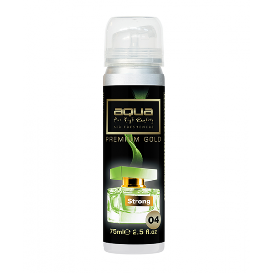 Aqua - ΑΡΩΜΑΤΙΚΟ ΑΥΤΟΚΙΝΗΤΟΥ ΣΕ ΣΠΡΕΙ (SPRAY) ΜΕ ΑΡΩΜΑ STRONG PREMIUM GOLD SERIES 75ml AQUA - 1 TEM. (10-781/AQ)