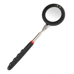 Amio - ΚΑΘΡΕΠΤΗΣ ΧΕΙΡΟΣ ΤΗΛΕΣΚΟΠΙΚΟΣ 50mm 28-87cm 360 ΜΟΙΡΕΣ ΜΕ ΦΩΣ LED - 1 ΤΕΜ. (02840/AM)