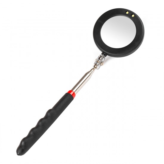Amio - ΚΑΘΡΕΠΤΗΣ ΧΕΙΡΟΣ ΤΗΛΕΣΚΟΠΙΚΟΣ 50mm 28-87cm 360 ΜΟΙΡΕΣ ΜΕ ΦΩΣ LED - 1 ΤΕΜ. (02840/AM)