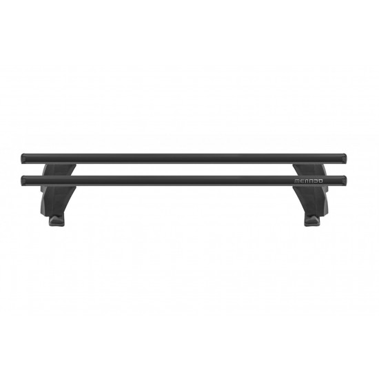 ΜΠΑΡΕΣ ΟΡΟΦΗΣ ΑΛΟΥΜΙΝΙΟΥ DELTA L BLACK 141 cm ROOF RACK ΣΕΤ ΣΕ ΜΑΥΡΟ ΧΡΩΜΑ ΜΕ ΠΡΟΣΤΑΤΕΥΤΙΚΑ ΚΑΠΑΚΙΑ ΑΚΡΩΝ ΓΙΑ ΑΠΛΗ ΟΡΟΦΗ MENABO - 2 ΤΕΜ.