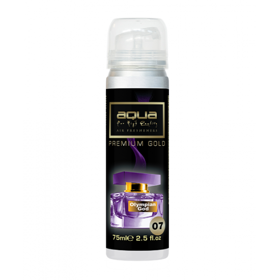 Aqua - ΑΡΩΜΑΤΙΚΟ ΑΥΤΟΚΙΝΗΤΟΥ ΣΕ ΣΠΡΕΙ (SPRAY) ΜΕ ΑΡΩΜΑ OLYMPIAN GOD PREMIUM GOLD SERIES 75ml AQUA - 1 TEM. (10-801/AQ)