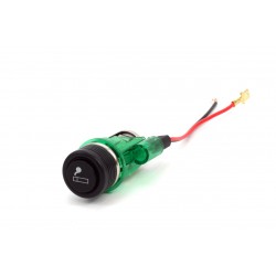 Amio - Κιτ αναπτήρα 12V Euro-Style με καλώδιο και ενσωματωμένο φωτισμό, περιλαμβάνει αρσενική και θηλυκή υποδοχή, ανθεκτική κατασκευή για ασφαλή τροφοδοσία ηλεκτρικών συσκευών σε αυτοκίνητα και τροχόσπιτα - 1 τεμ. (01260/AM)
