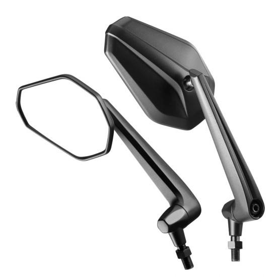 ΚΑΘΡΕΠΤΕΣ MOTO VICTOR M10x1,25 DX+SX ΣΕ ΜΑΥΡΟ ΧΡΩΜΑ LAMPA - 2 ΤΕΜ.
