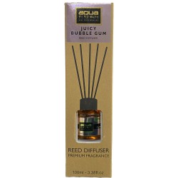 Aqua - Αρωματικό Χώρου Juicy Bubblegum Home Reed Diffuser με 6 Στικς Aqua 100 ml - 1 τμχ (10-846/AQ)