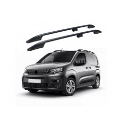 ΜΠΑΡΕΣ ΟΡΟΦΗΣ ΓΙΑ  OPEL COMBO / PEUGEOT PARTNER / RIFTER 2019+ ΠΑΡΑΛΛΗΛΕΣ ΑΛΟΥΜΙΝΙΟΥ L1 ΜΑΥΡΕΣ ΟMTEC - 2 TEM.
