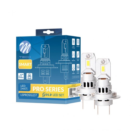 ΛΑΜΠEΣ LED H7 12V 4.000K 48W 4.800lm LED CANBUS CSP5730 PRO SMART SERIES  M-TECH - 2 ΤΕΜ.