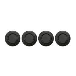ΠΡΟΣΤΑΤΕΥΤΙΚΑ ΓΙΑ ΚΛΕΙΣΙΜΟ ΠΟΡΤΑΣ Φ26x8mm ΣΙΛΙΚΟΝΗΣ ΣΤΡΟΓΓΥΛΑ ΜΑΥΡΑ LAMPA - 4 ΤΕΜ.
