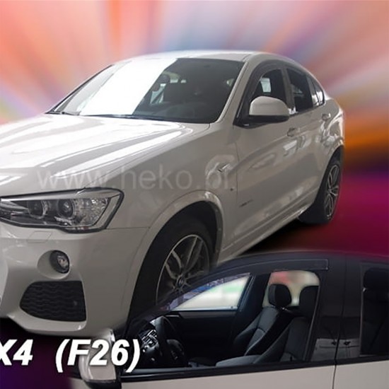 ΑΝΕΜΟΘΡΑΥΣΤΕΣ ΓΙΑ BMW X4 F26 5D 2013-2018 ΖΕΥΓΑΡΙ ΑΠΟ ΕΥΚΑΜΠΤΟ ΦΙΜΕ ΠΛΑΣΤΙΚΟ HEKO - 2 ΤΕΜ.