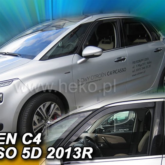 ΑΝΕΜΟΘΡΑΥΣΤΕΣ ΓΙΑ CITROEN C4 PICASSO / GRAND MK2 5D 2013-2020 ΖΕΥΓΑΡΙ ΑΠΟ ΕΥΚΑΜΠΤΟ ΦΙΜΕ ΠΛΑΣΤΙΚΟ HEKO - 2 ΤΕΜ.