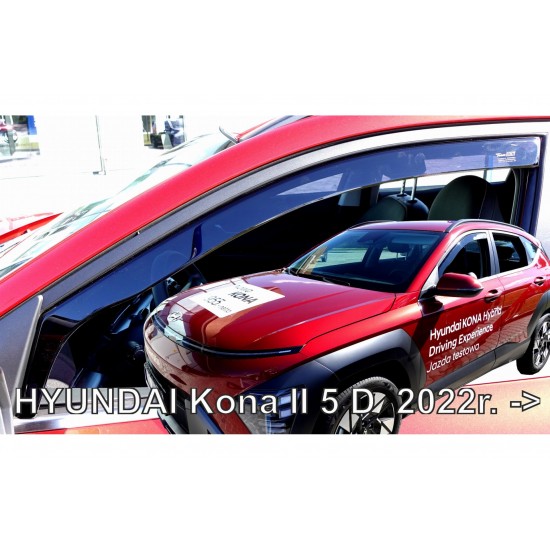 ΑΝΕΜΟΘΡΑΥΣΤΕΣ ΓΙΑ HYUNDAI KONA 5D 04/2023+ ΖΕΥΓΑΡΙ ΑΠΟ ΕΥΚΑΜΠΤΟ ΦΙΜΕ ΠΛΑΣΤΙΚΟ HEKO - 2 ΤΕΜ.