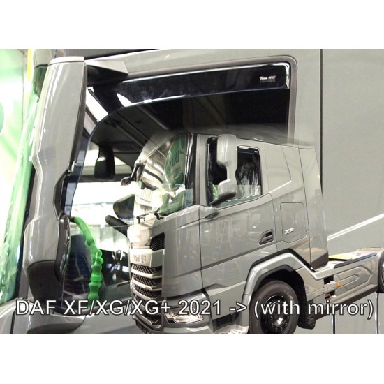 ΑΝΕΜΟΘΡΑΥΣΤΕΣ ΓΙΑ DAF XF/XG/XG+ 2021+ ΜΕ ΚΑΘΡΕΠΤΗ ΖΕΥΓΑΡΙ ΑΠΟ ΕΥΚΑΜΠΤΟ ΦΙΜΕ ΠΛΑΣΤΙΚΟ HEKO - 2 ΤΕΜ.