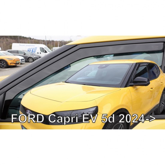 ΑΝΕΜΟΘΡΑΥΣΤΕΣ ΓΙΑ FORD CAPRI EV 5D 2024+ ΖΕΥΓΑΡΙ ΑΠΟ ΕΥΚΑΜΠΤΟ ΦΙΜΕ ΠΛΑΣΤΙΚΟ HEKO - 2 ΤΕΜ