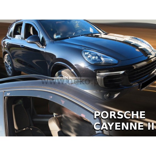 Heko - Ανεμοθραύστες Παραθύρων Για Porsche Cayenne (92A) 2010 > 2017 5πορτο υλικό Acrylic Χρώμα Φιμέ - 2 τεμ. (ΑΝΕΜ.26303)