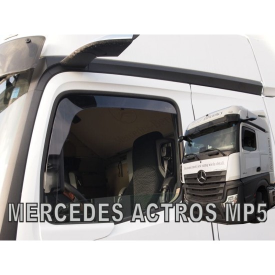 Heko - Ανεμοθραύστες Παραθύρων Για Mercedes Benz Actros MP4 / MP5 2012 > / Antos 2012 > / Arocs 2013 > 2πορτο υλικό Acrylic Χρώμα Φιμέ (Με Κάμερα) - 2 τεμ. (ΑΝΕΜ.23647/TRUCK)
