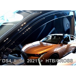 ΑΝΕΜΟΘΡΑΥΣΤΕΣ ΓΙΑ DS 4 5D 2021+ /DS 4 CROSS 5D 2021+   ΣΕΤ ΑΥΤΟΚΙΝΗΤΟΥ ΑΠΟ ΕΥΚΑΜΠΤΟ ΦΙΜΕ ΠΛΑΣΤΙΚΟ HEKO - 4 ΤΕΜ.