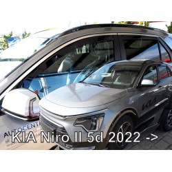 ΑΝΕΜΟΘΡΑΥΣΤΕΣ ΓΙΑ KIA NIRO 5D 2022+  ΣΕΤ ΑΥΤΟΚΙΝΗΤΟΥ ΑΠΟ ΕΥΚΑΜΠΤΟ ΦΙΜΕ ΠΛΑΣΤΙΚΟ HEKO - 4 ΤΕΜ.