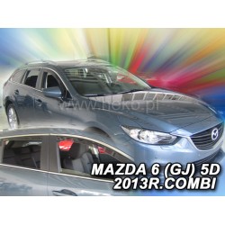 ΑΝΕΜΟΘΡΑΥΣΤΕΣ ΓΙΑ MAZDA 6 GJ 5D COMBI 08/2013+ ΣΕΤ ΑΥΤΟΚΙΝΗΤΟΥ ΑΠΟ ΕΥΚΑΜΠΤΟ ΦΙΜΕ ΠΛΑΣΤΙΚΟ HEKO - 4 ΤΕΜ.
