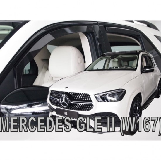 ΑΝΕΜΟΘΡΑΥΣΤΕΣ ΓΙΑ MERCEDES GLE W167 5D 2019+ ΣΕΤ ΑΥΤΟΚΙΝΗΤΟΥ ΑΠΟ ΕΥΚΑΜΠΤΟ ΦΙΜΕ ΠΛΑΣΤΙΚΟ HEKO - 4 ΤΕΜ.