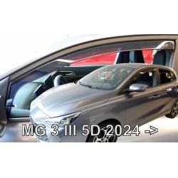 ΑΝΕΜΟΘΡΑΥΣΤΕΣ ΓΙΑ MG MG3 III 5D 2024+ ΣΕΤ ΑΥΤΟΚΙΝΗΤΟΥ ΑΠΟ ΕΥΚΑΜΠΤΟ ΦΙΜΕ ΠΛΑΣΤΙΚΟ HEKO - 4 ΤΕΜ
