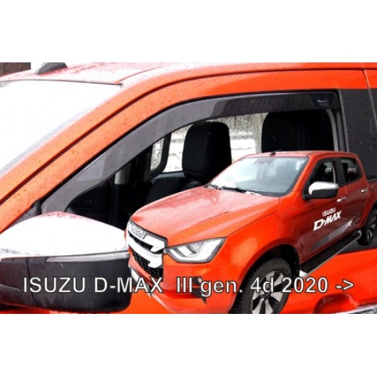 ΑΝΕΜΟΘΡΑΥΣΤΕΣ ΓΙΑ ISUZU D-MAX 2D/4D 2020+ ΖΕΥΓΑΡΙ ΑΠΟ ΕΥΚΑΜΠΤΟ ΦΙΜΕ ΠΛΑΣΤΙΚΟ HEKO - 2 ΤΕΜ.