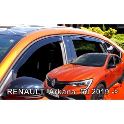 ΑΝΕΜΟΘΡΑΥΣΤΕΣ ΓΙΑ RENAULT ARKANA 5D 2019+  ΣΕΤ ΑΥΤΟΚΙΝΗΤΟΥ ΑΠΟ ΕΥΚΑΜΠΤΟ ΦΙΜΕ ΠΛΑΣΤΙΚΟ HEKO - 4 ΤΕΜ.