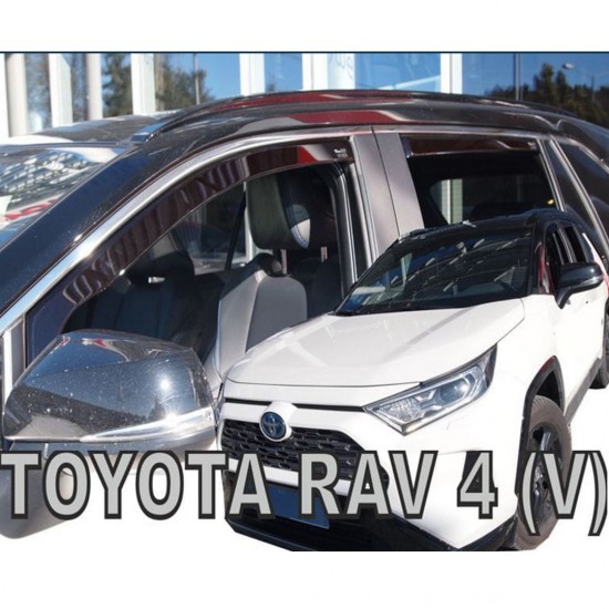 ΑΝΕΜΟΘΡΑΥΣΤΕΣ ΓΙΑ TOYOTA RAV4 V 5D 2019+ /  SUZUKI ACROSS 5D 2020+ ΣΕΤ ΑΥΤΟΚΙΝΗΤΟΥ ΑΠΟ ΕΥΚΑΜΠΤΟ ΦΙΜΕ ΠΛΑΣΤΙΚΟ HEKO - 4 ΤΕΜ.