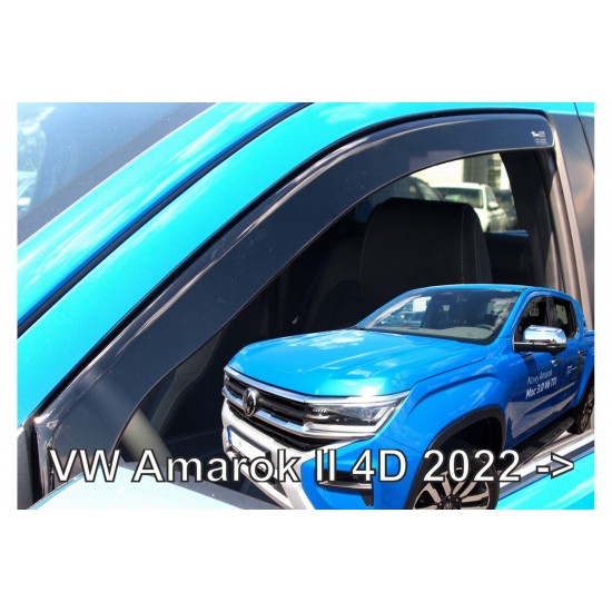ΑΝΕΜΟΘΡΑΥΣΤΕΣ ΓΙΑ VW AMAROK 4D 2022+ ΣΕΤ ΑΥΤΟΚΙΝΗΤΟΥ ΑΠΟ ΕΥΚΑΜΠΤΟ ΦΙΜΕ ΠΛΑΣΤΙΚΟ HEKO - 4 ΤΕΜ.