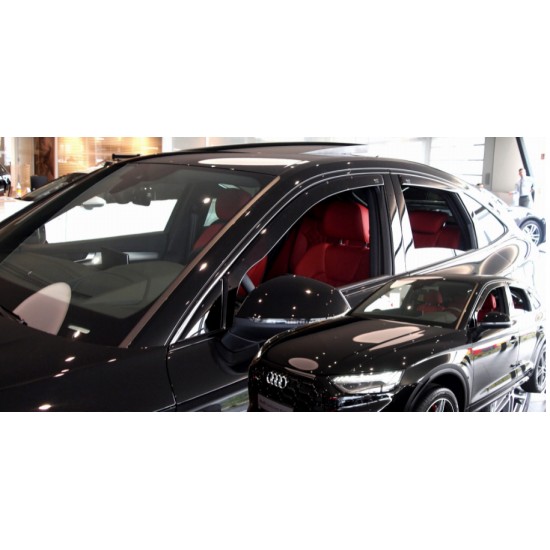 ΑΝΕΜΟΘΡΑΥΣΤΕΣ ΓΙΑ AUDI Q5 SPORTBACK 5D 2020+ -ΣΕΤ ΑΥΤΟΚΙΝΗΤΟΥ ΑΠΟ ΕΥΚΑΜΠΤΟ ΦΙΜΕ ΠΛΑΣΤΙΚΟ HEKO - 4 ΤΕΜ.