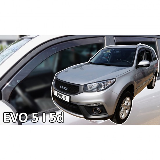 ΑΝΕΜΟΘΡΑΥΣΤΕΣ ΓΙΑ EVO 5 5D 2020-2022 ΖΕΥΓΑΡΙ ΑΠΟ ΕΥΚΑΜΠΤΟ ΦΙΜΕ ΠΛΑΣΤΙΚΟ HEKO - 2 ΤΕΜ.