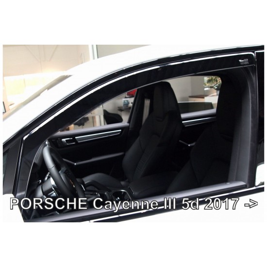 ΑΝΕΜΟΘΡΑΥΣΤΕΣ ΓΙΑ PORSCHE CAYENNE 5D 2017+  ΖΕΥΓΑΡΙ ΑΠΟ ΕΥΚΑΜΠΤΟ ΦΙΜΕ ΠΛΑΣΤΙΚΟ HEKO - 2 ΤΕΜ.
