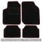 ΠΑΤΑΚΙΑ ΜΟΚΕΤΑ ΓΙΑ CITROEN C1/PEUGEOT 107 2005-2014 (ΜΑΥΡΟ ΜΕ ΚΟΚΚΙΝΟ ΡΕΛΙ) - 4 ΤΕΜ.