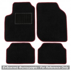 ΠΑΤΑΚΙΑ ΜΟΚΕΤΑ ΓΙΑ PEUGEOT 106 (ΜΑΥΡΟ ΜΕ ΚΟΚΚΙΝΟ ΡΕΛΙ) - 4 ΤΕΜ.