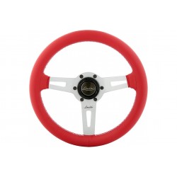 ΤΙΜΟΝΙ SHARAV 315 ΚΟΚΚΙΝΟ 315mm ΔΕΡΜΑΤΙΝΟ ΤΡΙΑΚΤΙΝΟ ΜΕ ΑΣΗΜΙ ΛΑΜΑ