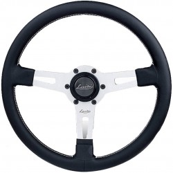 ΤΙΜΟΝΙ SHARAV 340 ΜΑΥΡΟ 340mm ΔΕΡΜΑΤΙΝΟ ΤΡΙΑΚΤΙΝΟ ΜΕ ΑΣΗΜΙ ΛΑΜΑ