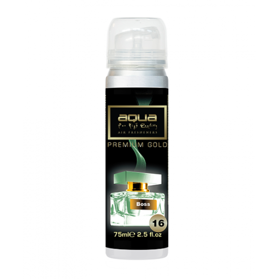 Aqua - ΑΡΩΜΑΤΙΚΟ ΑΥΤΟΚΙΝΗΤΟΥ ΣΕ ΣΠΡΕΙ (SPRAY) ΜΕ ΑΡΩΜΑ BOSS PREMIUM GOLD SERIES 75ml AQUA - 1 TEM. (10-891/AQ)